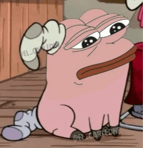 🥳 Стикер «Pink Pepe» для Telegram