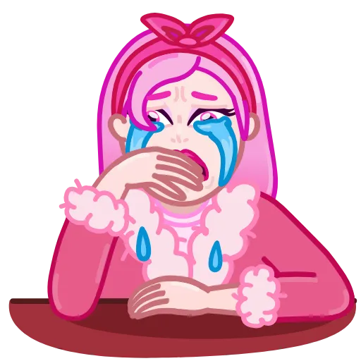 😭 Стикер «Pink Petty» для Telegram