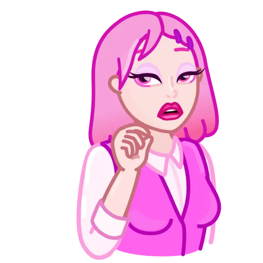 🤐 Стикер «Pink Petty» для Telegram