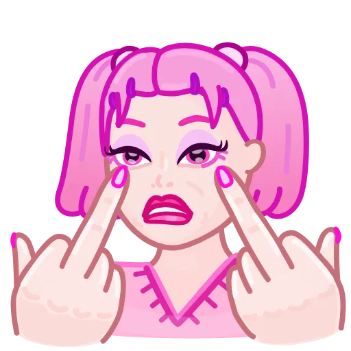 ☹️ Стикер «Pink Petty» для Telegram