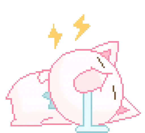 😴 Стикер «White and Pink» для Telegram