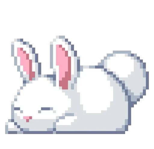 🐰 Стикер «White and Pink» для Telegram