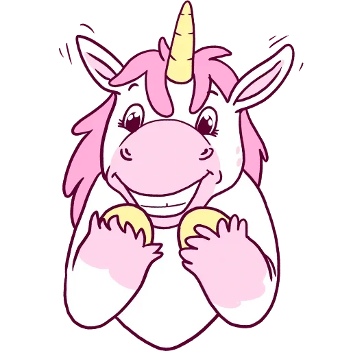 😜 Стикер «Pink Unicorn» для Telegram