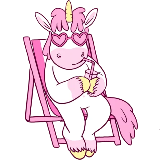 😙 Стикер «Pink Unicorn» для Telegram