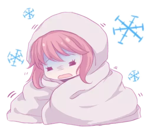 🥶 Стикер «пинк тян» для Telegram