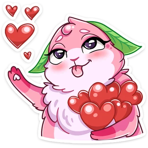 ❤️ Стикер «Пинки - розовая зайка,» для Telegram