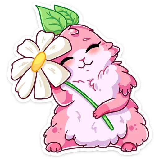 🌼 Стикер «Пинки - розовая зайка,» для Telegram