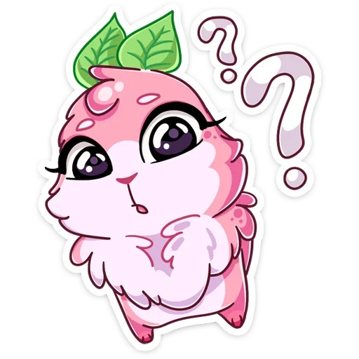 ❓ Стикер «Пинки - розовая зайка,» для Telegram