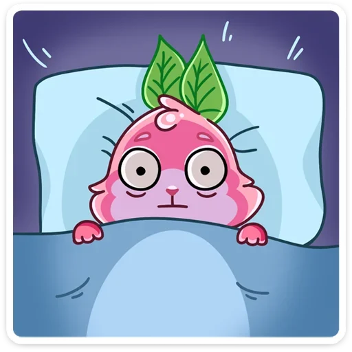 😴 Стикер «Пинки - розовая зайка,» для Telegram