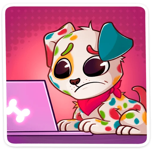 🐕 Стикер «Пинто» для Telegram