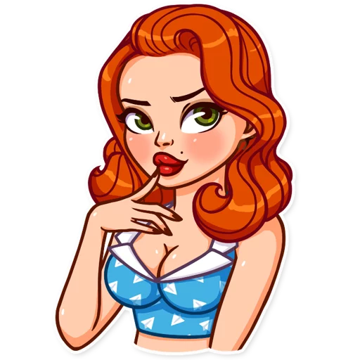 🤔 Стикер «Pin up Girl» для Telegram