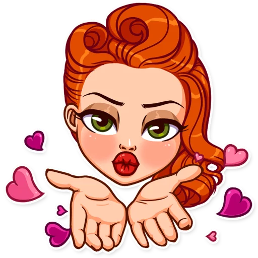 😘 Стикер «Pin up Girl» для Telegram