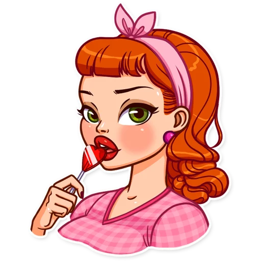 👄 Стикер «Pin up Girl» для Telegram