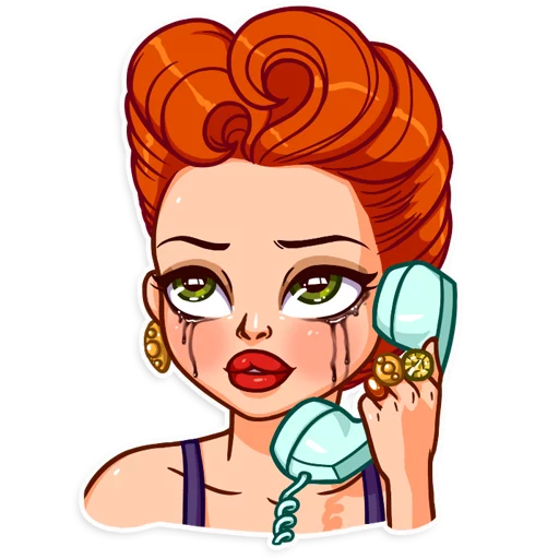 😭 Стикер «Pin up Girl» для Telegram