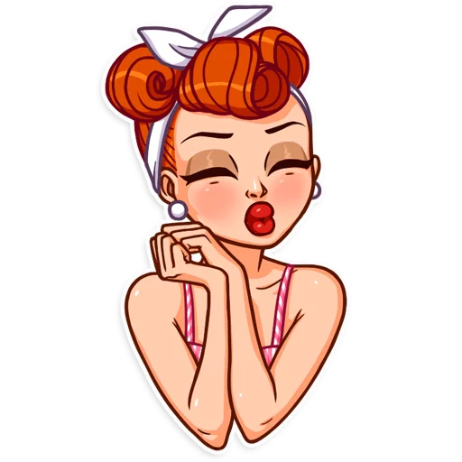 😚 Стикер «Pin up Girl» для Telegram