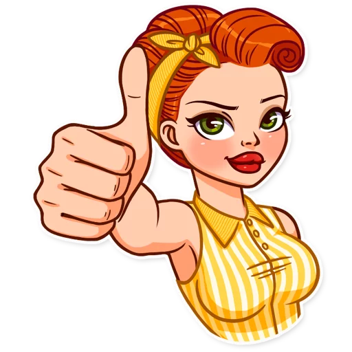 👍 Стикер «Pin up Girl» для Telegram