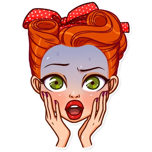 😱 Стикер «Pin up Girl» для Telegram