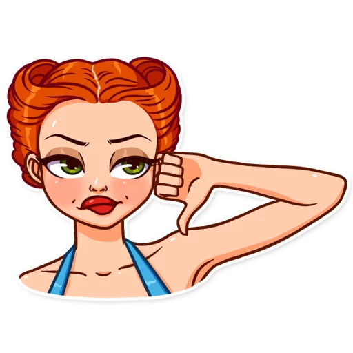 👎 Стикер «Pin up Girl» для Telegram