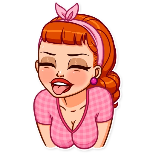 😝 Стикер «Pin up Girl» для Telegram