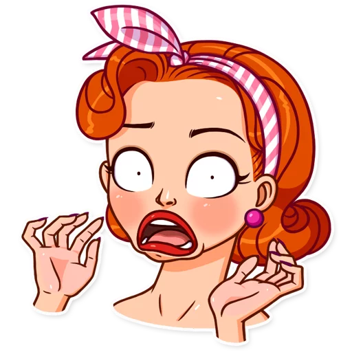 😧 Стикер «Pin up Girl» для Telegram