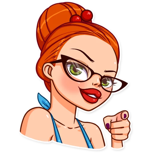👇 Стикер «Pin up Girl» для Telegram