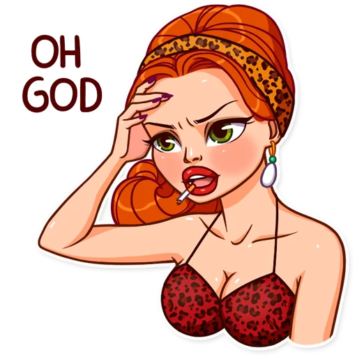 😐 Стикер «Pin up Girl» для Telegram