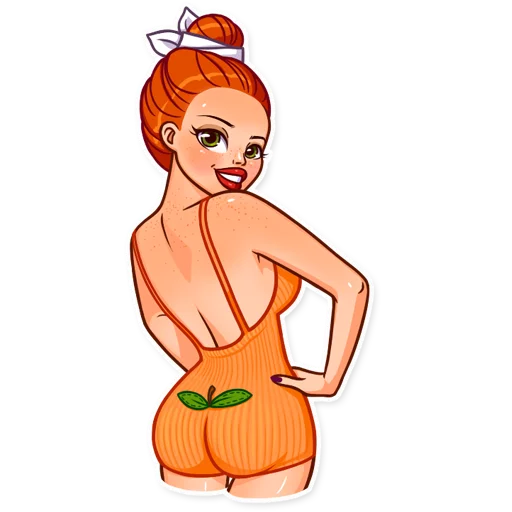 🍑 Стикер «Pin up Girl» для Telegram