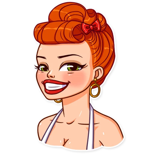 😁 Стикер «Pin up Girl» для Telegram