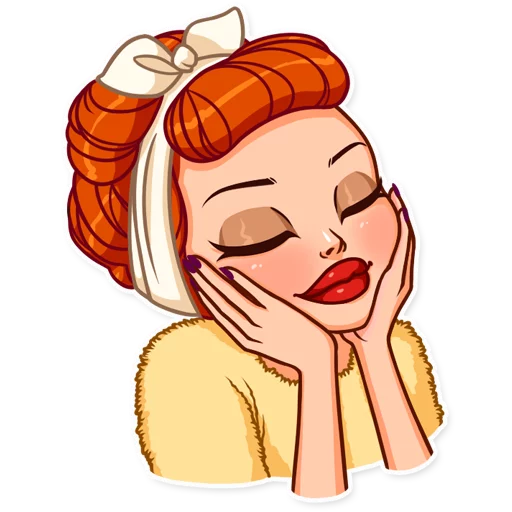 😊 Стикер «Pin up Girl» для Telegram