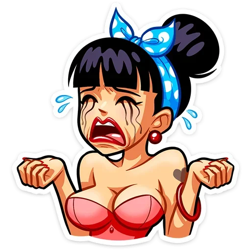 😭 Стикер «Пин-ап Полли» для Telegram