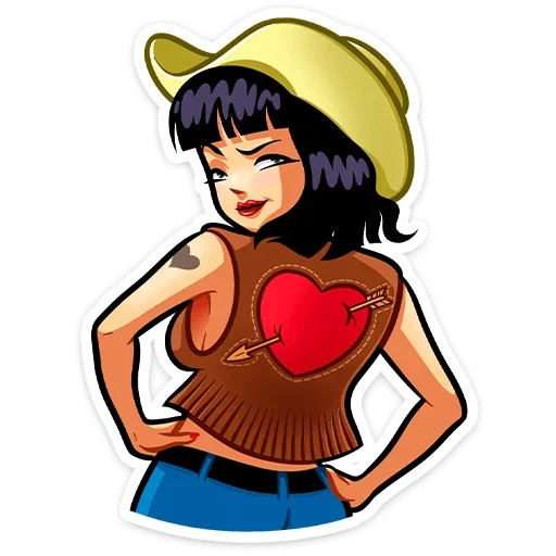 😉 Стикер «Пин-ап Полли» для Telegram