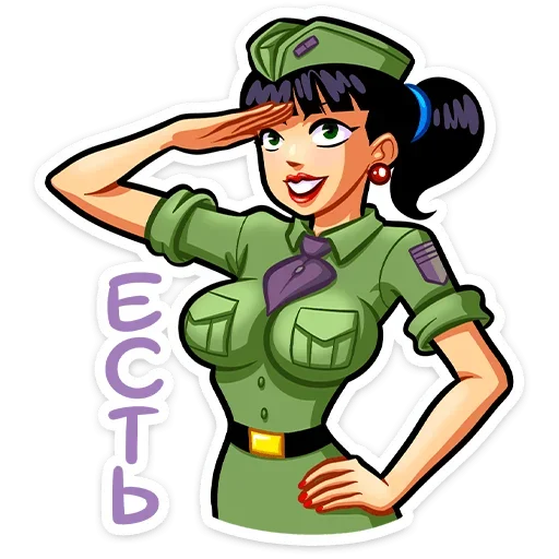 ☺ Стикер «Пин-ап Полли» для Telegram