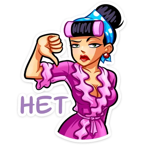 🙅‍♂ Стикер «Пин-ап Полли» для Telegram