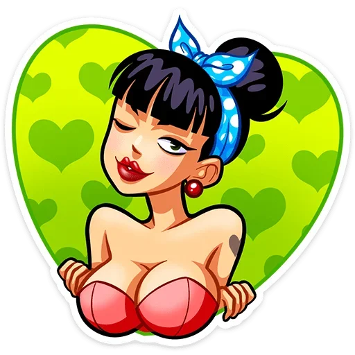😉 Стикер «Пин-ап Полли» для Telegram