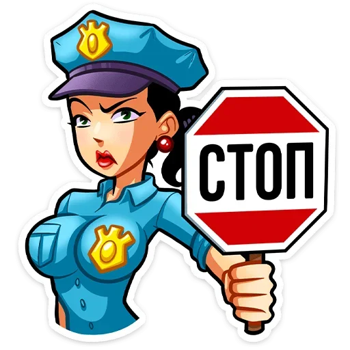 ⛔ Стикер «Пин-ап Полли» для Telegram
