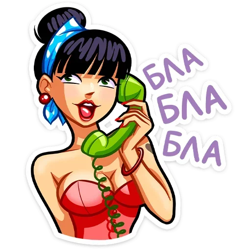 ☎ Стикер «Пин-ап Полли» для Telegram