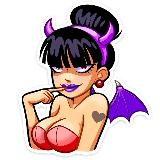 😈 Стикер «Пин-ап Полли» для Telegram