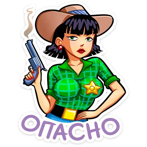 🔫 Стикер «Пин-ап Полли» для Telegram