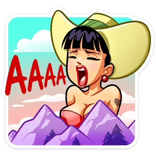 😲 Стикер «Пин-ап Полли» для Telegram