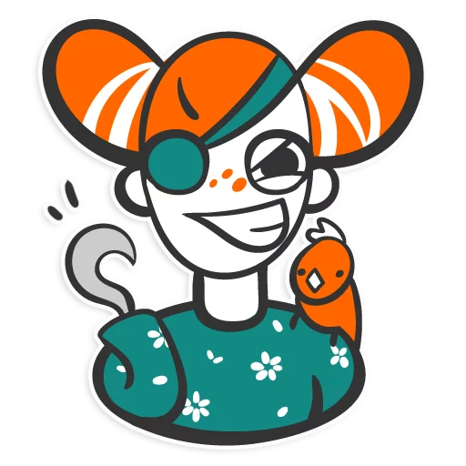 😈 Стикер «Pippi» для Telegram