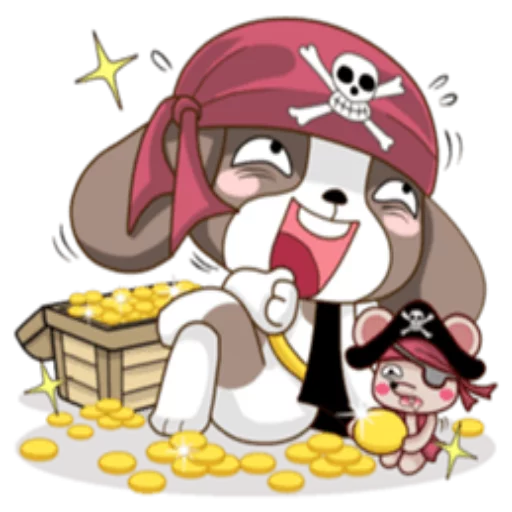 😀 Стикер «Talls of PirateMango&Tango» для Telegram