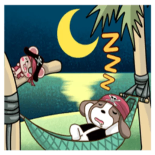 😴 Стикер «Talls of PirateMango&Tango» для Telegram