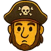 🫥 Эмодзи «Пират» для Telegram