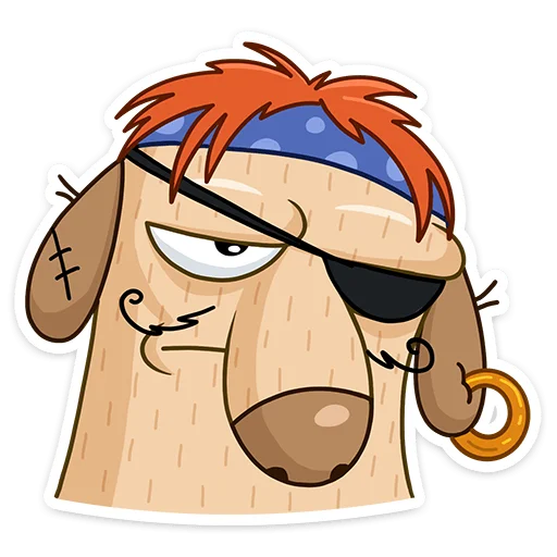 😒 Стикер «Пират Дигги» для Telegram