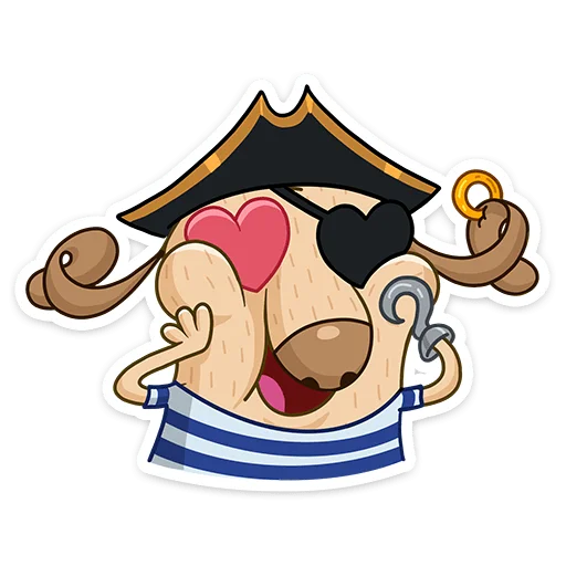 😍 Стикер «Пират Дигги» для Telegram