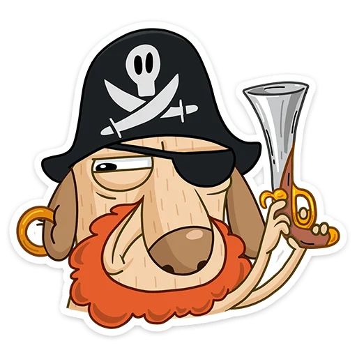🔫 Стикер «Пират Дигги» для Telegram