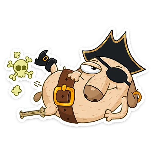 💨 Стикер «Пират Дигги» для Telegram