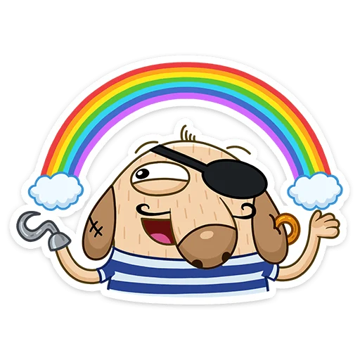🙌 Стикер «Пират Дигги» для Telegram