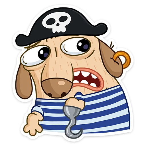 😬 Стикер «Пират Дигги» для Telegram