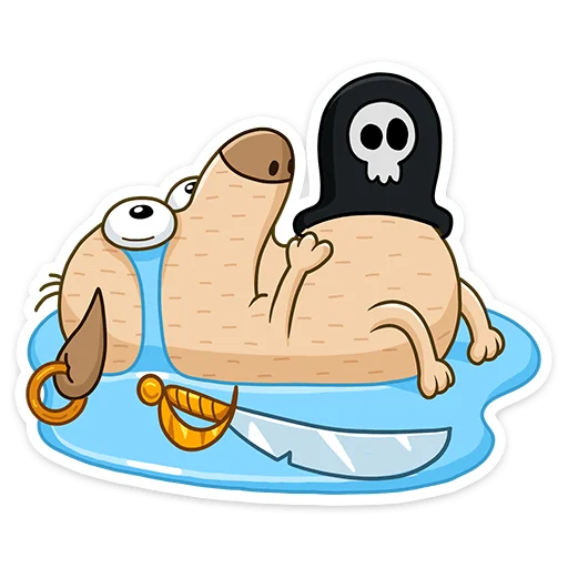 😥 Стикер «Пират Дигги» для Telegram